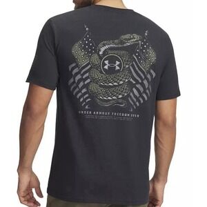 NEW Under Armour Freedom Snake Short Sleeve Mens T Shirt Tee Loose Black Medium